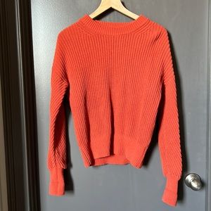 Madewell orange cotton wool knitted sweater